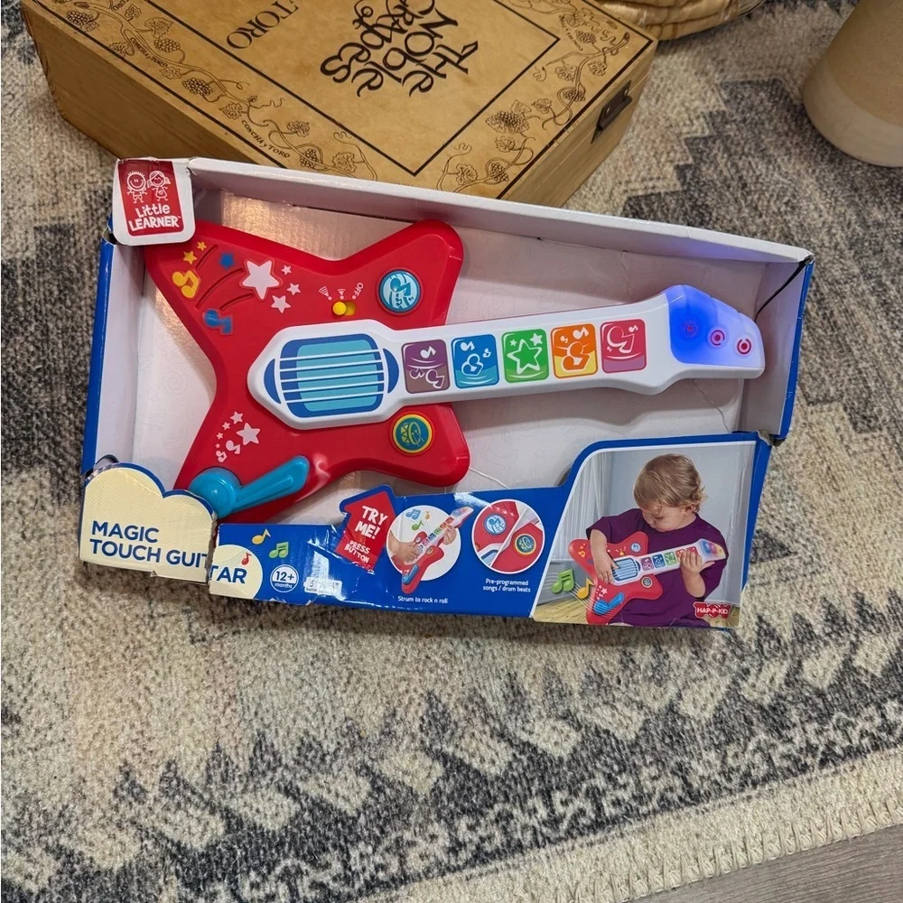 New Magic Touch Guitar, Infant Toddler Light Up Music Toy with Volume Control